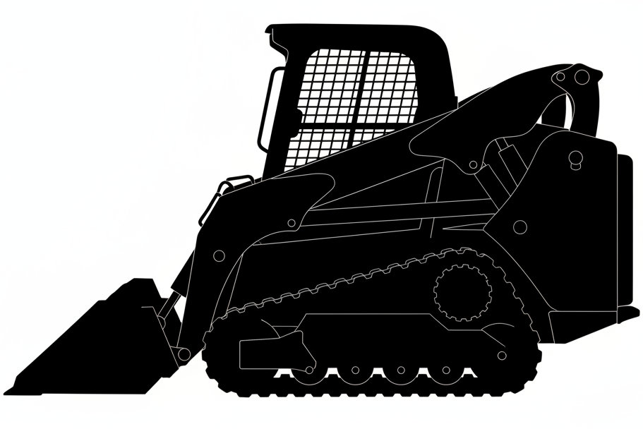 track skid steer silhouette